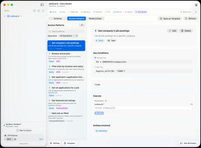 Nubo access patterns view