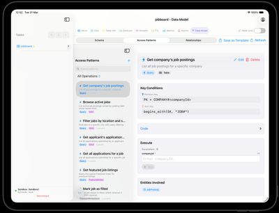Nubo access patterns on iPad